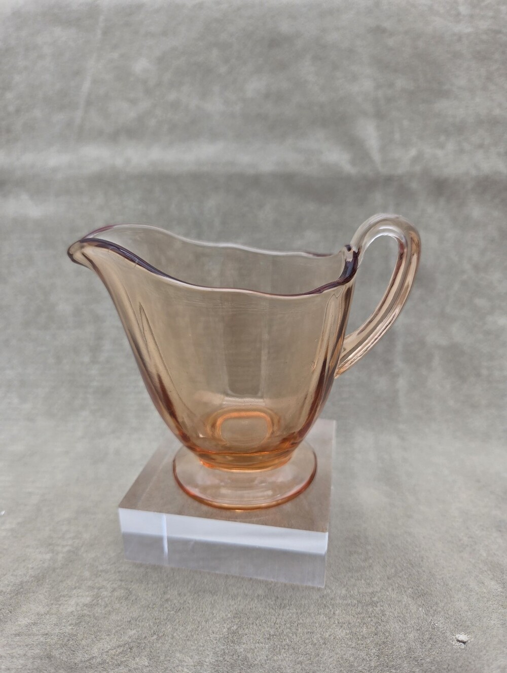 Amber Glass Creamer Vintage Orange